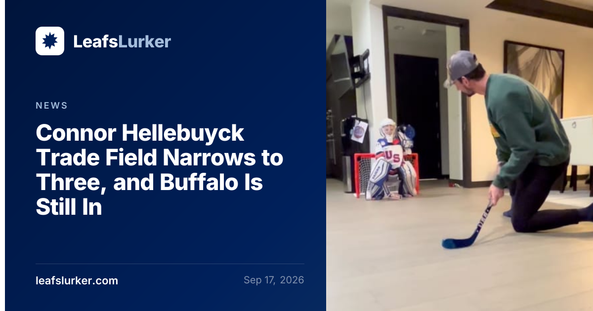 Connor Hellebuyck Trade Field Narrows to Three, and Buffalo Is Still In ...